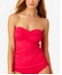 Anne Cole Twist-Front Ruched Tankini Top